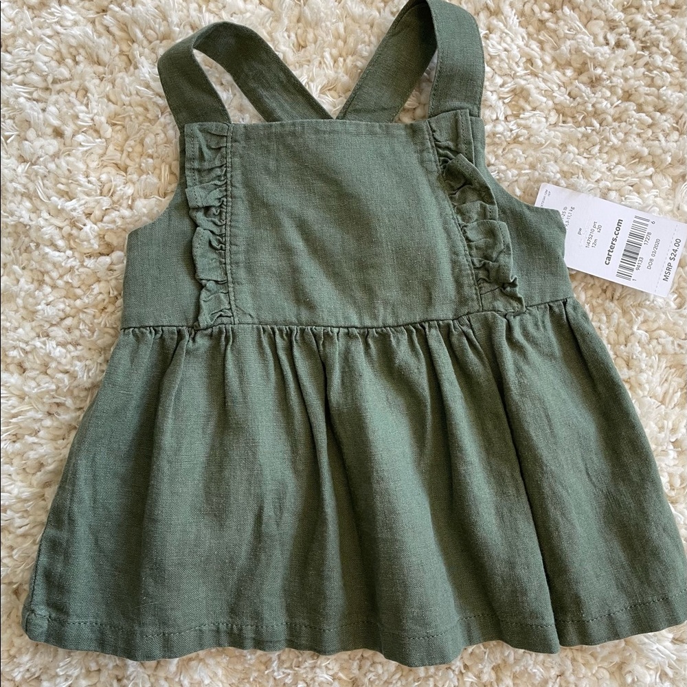Linen cross back dress